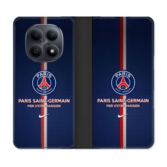 Housse Cuir Portefeuille Pour Xiaomi Redmi Note 15 5G Foot PSG Fier