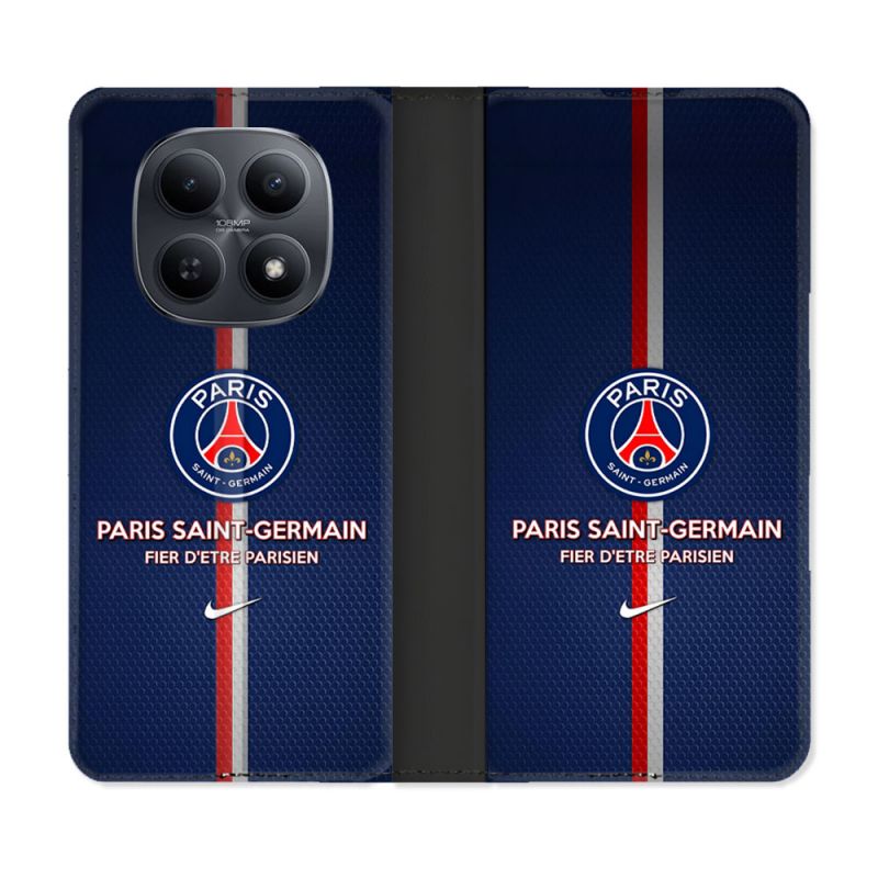 Housse Cuir Portefeuille Pour Xiaomi Redmi Note 15 5G Foot PSG Fier
