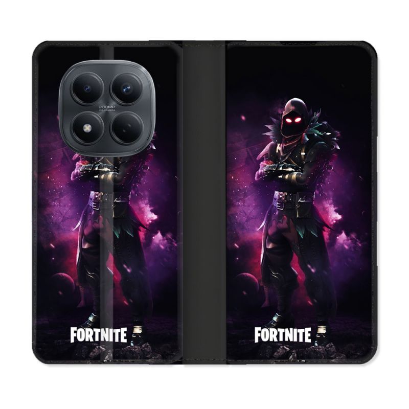 Housse Cuir Portefeuille Pour Xiaomi Redmi Note 15 Pro 4G Fortnite Raven
