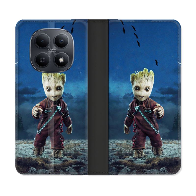 Housse Cuir Portefeuille Pour Xiaomi Redmi Note 15 5G Groot Bleu