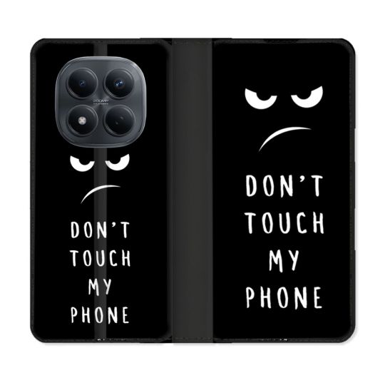Housse Cuir Portefeuille Pour Xiaomi Redmi Note 15 Pro 4G Humour Don't Touch