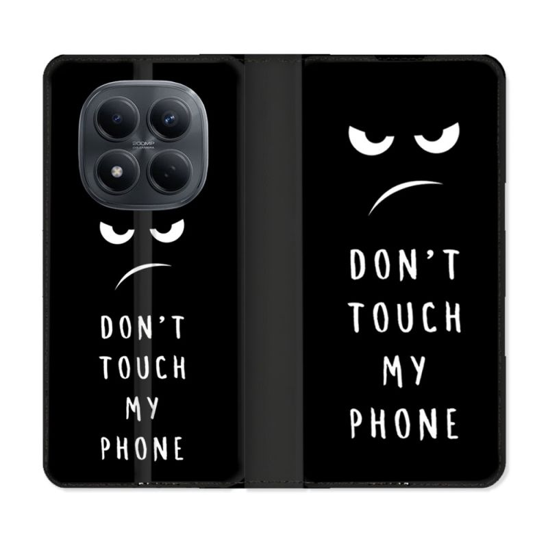 Housse Cuir Portefeuille Pour Xiaomi Redmi Note 15 Pro 4G Humour Don't Touch