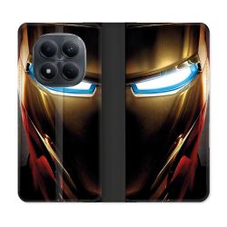 Housse Cuir Portefeuille Pour Xiaomi Redmi Note 15 Pro 4G Iron Man Casque