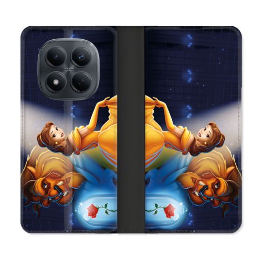 Housse Cuir Portefeuille Pour Xiaomi Redmi Note 15 Pro 4G La Belle et La Bête