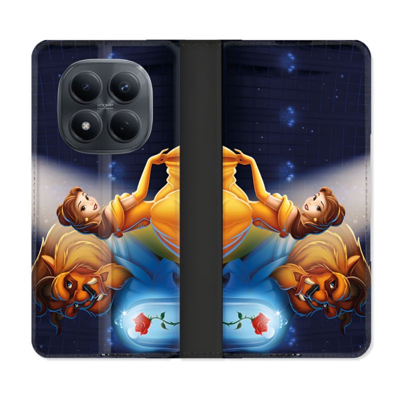 Housse Cuir Portefeuille Pour Xiaomi Redmi Note 15 Pro 4G La Belle et La Bête