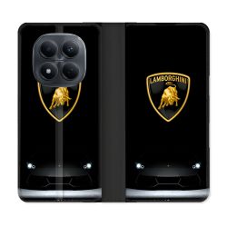 Housse Cuir Portefeuille Pour Xiaomi Redmi Note 15 Pro 4G Lamborghini Noir