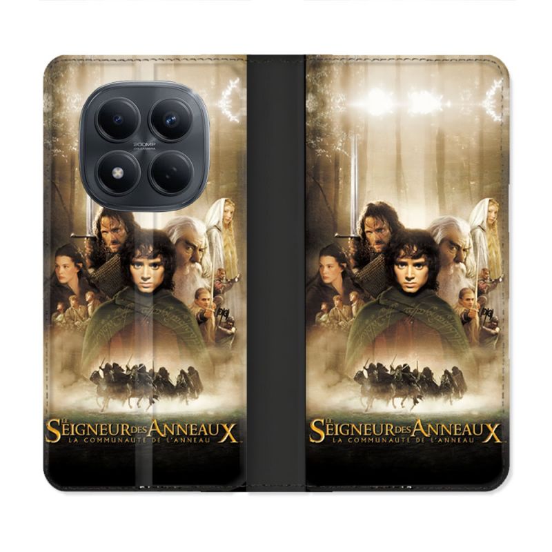 Housse Cuir Portefeuille Pour Xiaomi Redmi Note 15 Pro 4G Le seigneur Des Anneaux Affiche