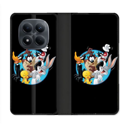Housse Cuir Portefeuille Pour Xiaomi Redmi Note 15 Pro 4G Looney Tunes