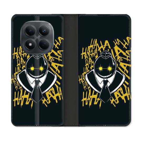 Housse Cuir Portefeuille Pour Xiaomi Redmi Note 15 Pro 4G Manga Assassination Classroom Kuro Noir
