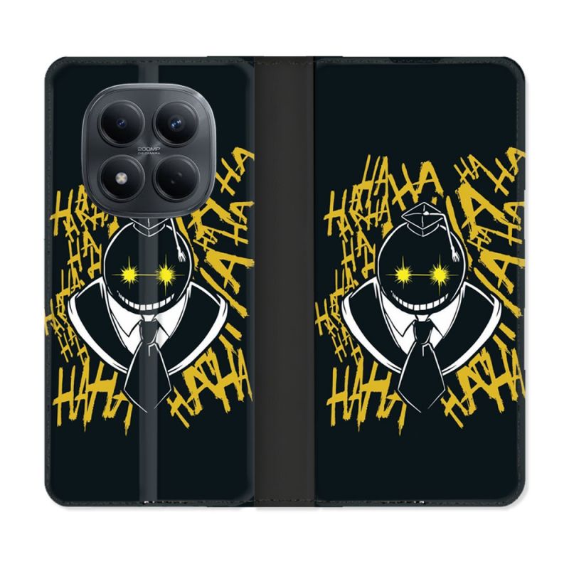 Housse Cuir Portefeuille Pour Xiaomi Redmi Note 15 Pro 4G Manga Assassination Classroom Kuro Noir