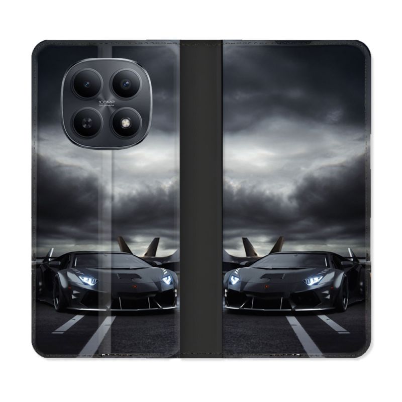 Housse Cuir Portefeuille Pour Xiaomi Redmi Note 15 5G Lamborghini Avion