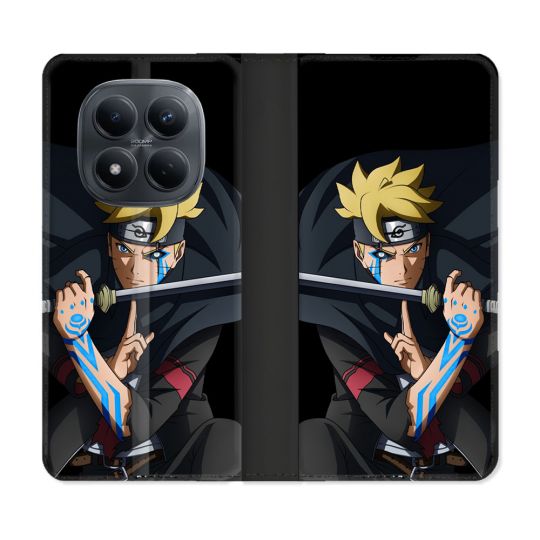 Housse Cuir Portefeuille Pour Xiaomi Redmi Note 15 Pro 4G Manga Boruto Tatouage