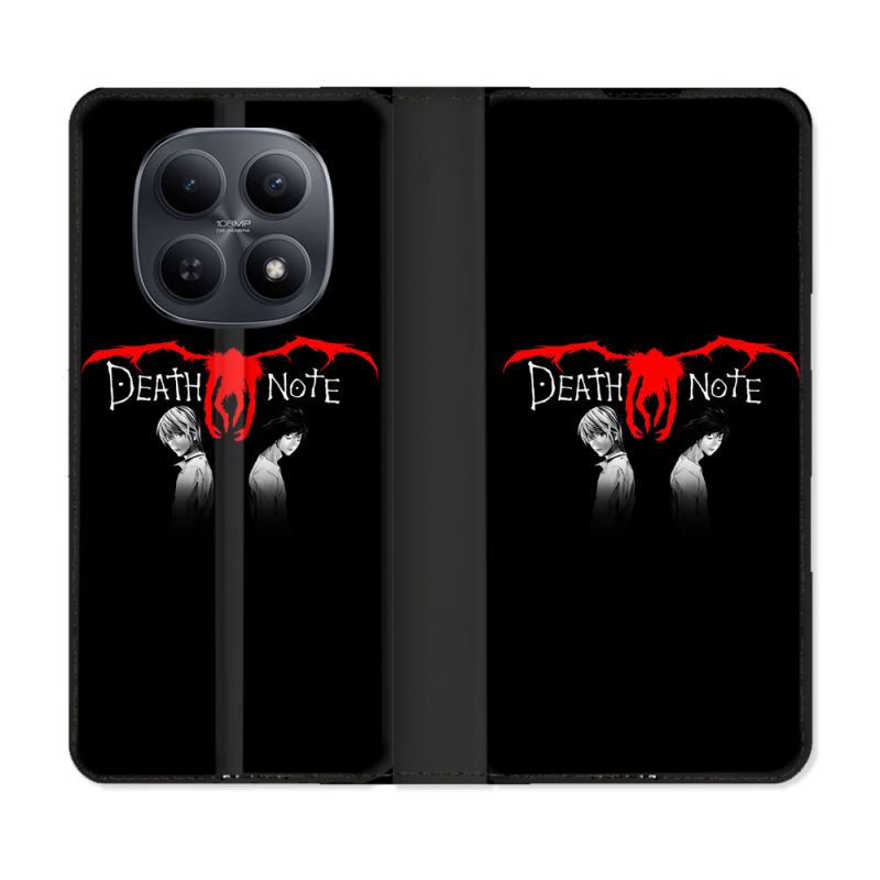 Housse Cuir Portefeuille Pour Xiaomi Redmi Note 15 5G Manga Death Note Noir