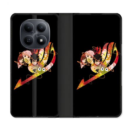 Housse Cuir Portefeuille Pour Xiaomi Redmi Note 15 5G Manga Fairy Tail Logo Noir