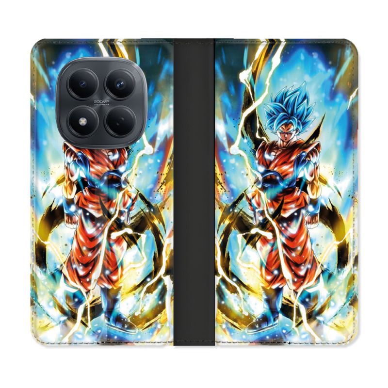 Housse Cuir Portefeuille Pour Xiaomi Redmi Note 15 Pro 4G Manga Dragon Ball Sangoku Blanc