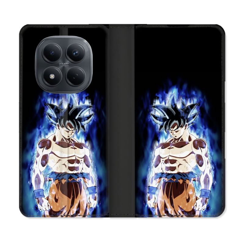 Housse Cuir Portefeuille Pour Xiaomi Redmi Note 15 Pro 4G Manga Dragon Ball Sangoku Noir