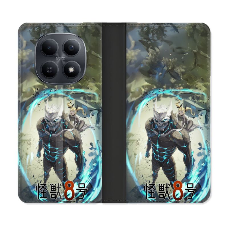 Housse Cuir Portefeuille Pour Xiaomi Redmi Note 15 5G Manga Kaiju N° 8 Kafka Hibino