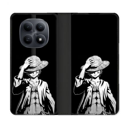 Housse Cuir Portefeuille Pour Xiaomi Redmi Note 15 5G Manga One Piece Luffy Noir