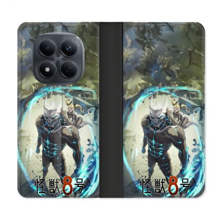 Housse Cuir Portefeuille Pour Xiaomi Redmi Note 15 Pro 4G Manga Kaiju N° 8 Kafka Hibino