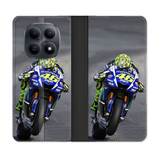 Housse Cuir Portefeuille Pour Xiaomi Redmi Note 15 5G Moto Course GP Wheeling 46