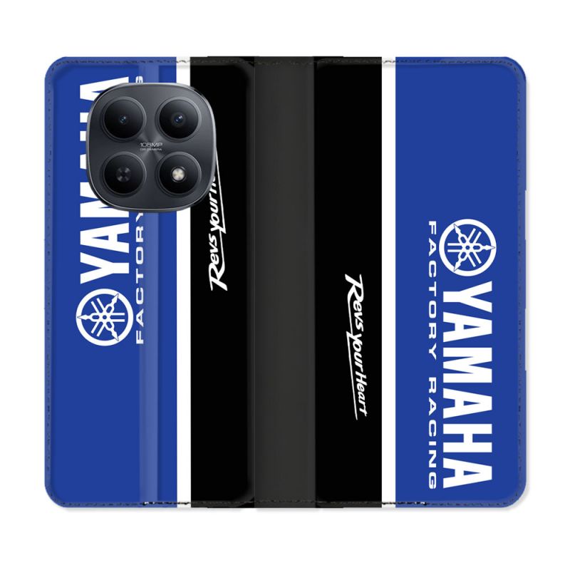 Housse Cuir Portefeuille Pour Xiaomi Redmi Note 15 5G Moto Yamaha