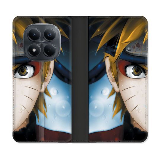 Housse Cuir Portefeuille Pour Xiaomi Redmi Note 15 Pro 4G Manga Naruto Blanc