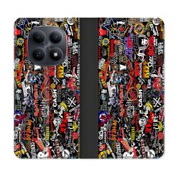 Housse Cuir Portefeuille Pour Xiaomi Redmi Note 15 5G Musique Rock Groupe