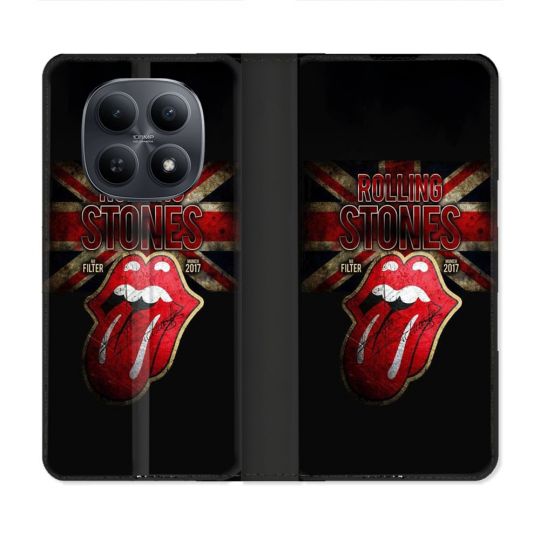 Housse Cuir Portefeuille Pour Xiaomi Redmi Note 15 5G Musique Rolling Stones