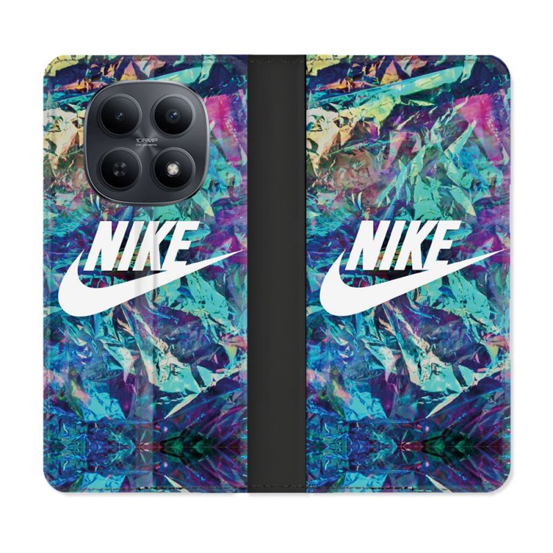 Housse Cuir Portefeuille Pour Xiaomi Redmi Note 15 5G Nike Turquoise
