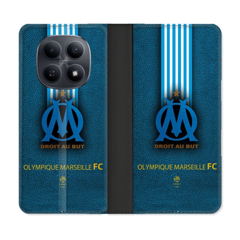 Housse Cuir Portefeuille Pour Xiaomi Redmi Note 15 5G Olympique Marseille OM Bande