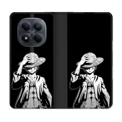 Housse Cuir Portefeuille Pour Xiaomi Redmi Note 15 Pro 4G Manga One Piece Luffy Noir