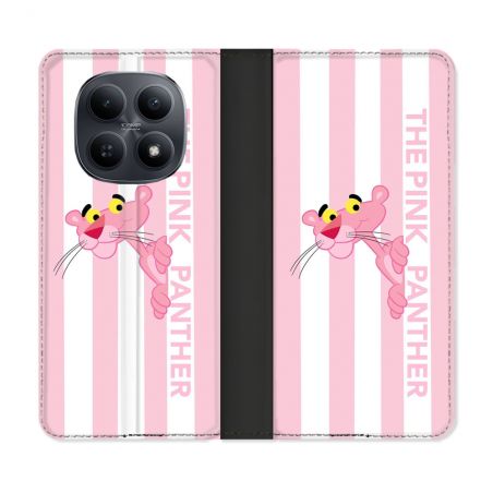 Housse Cuir Portefeuille Pour Xiaomi Redmi Note 15 5G Panthere Rose