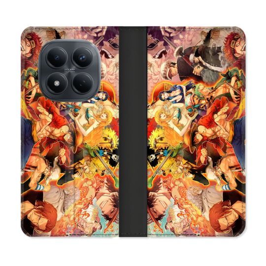 Housse Cuir Portefeuille Pour Xiaomi Redmi Note 15 Pro 4G Manga One Piece Nakama