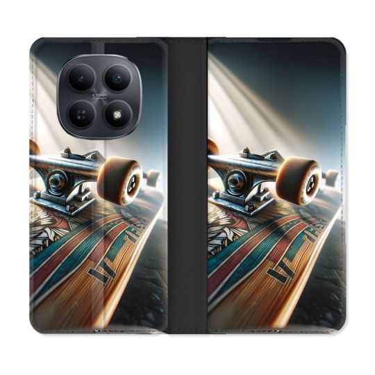 Housse Cuir Portefeuille Pour Xiaomi Redmi Note 15 5G Planche Skate
