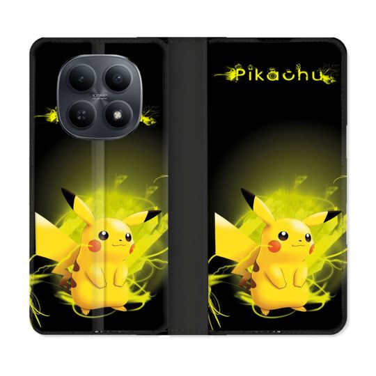 Housse Cuir Portefeuille Pour Xiaomi Redmi Note 15 5G Pokemon Pikachu Eclair