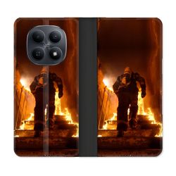 Housse Cuir Portefeuille Pour Xiaomi Redmi Note 15 5G Pompier Escalier