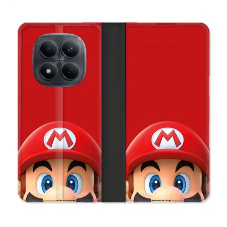 Housse Cuir Portefeuille Pour Xiaomi Redmi Note 15 Pro 4G Mario Rouge