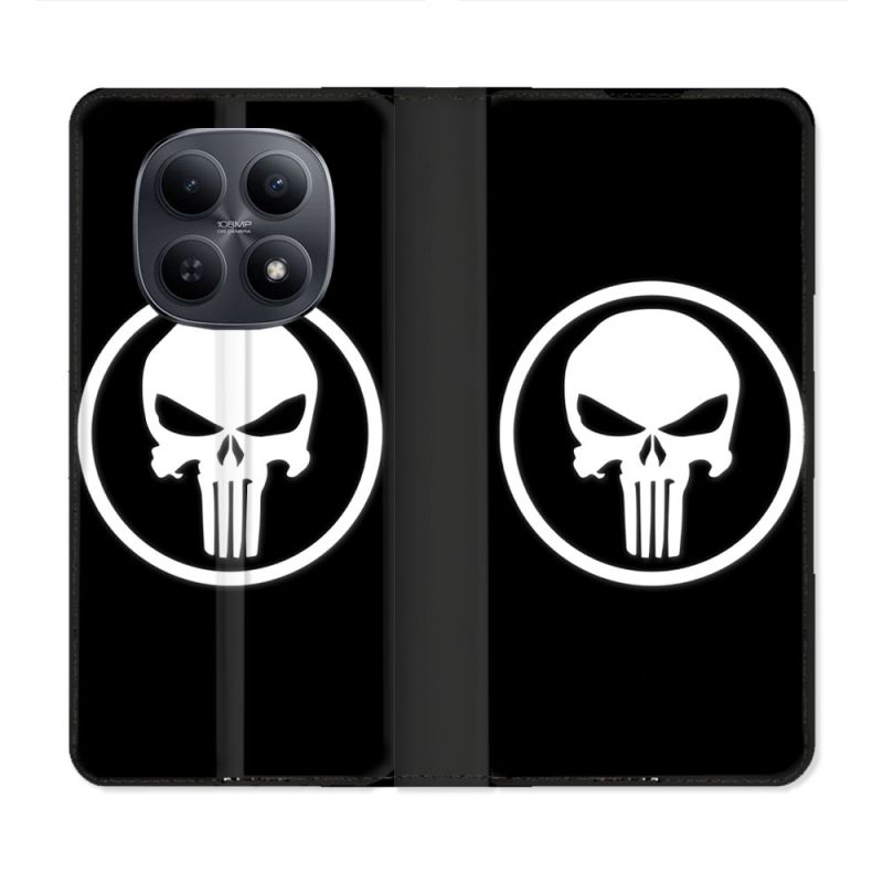 Housse Cuir Portefeuille Pour Xiaomi Redmi Note 15 5G Punisher