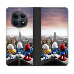 Housse Cuir Portefeuille Pour Xiaomi Redmi Note 15 5G Schtroumpfs New York