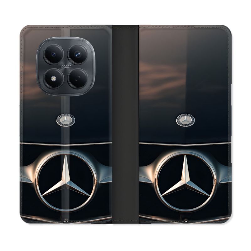 Housse Cuir Portefeuille Pour Xiaomi Redmi Note 15 Pro 4G Mercedes Calendre