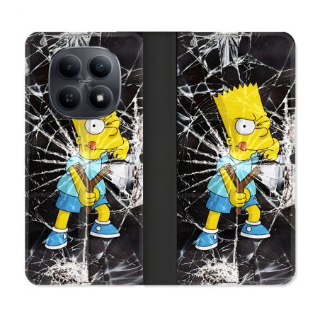 Housse Cuir Portefeuille Pour Xiaomi Redmi Note 15 5G Simpson Bart