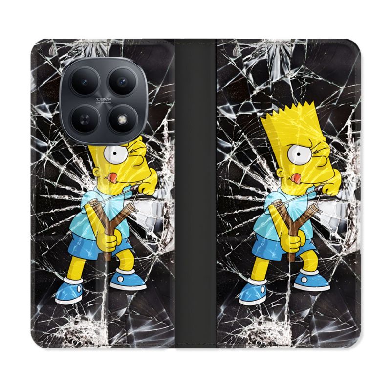 Housse Cuir Portefeuille Pour Xiaomi Redmi Note 15 5G Simpson Bart