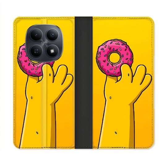 Housse Cuir Portefeuille Pour Xiaomi Redmi Note 15 5G Simpson Donuts
