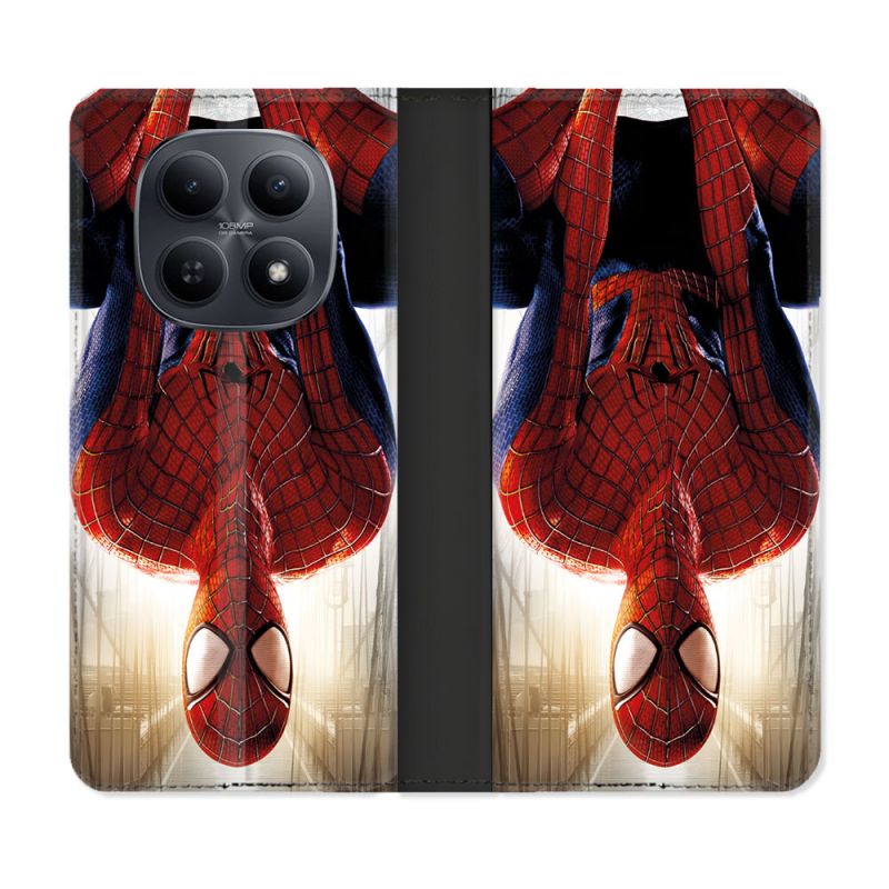 Housse Cuir Portefeuille Pour Xiaomi Redmi Note 15 5G Spiderman Invers