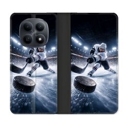Housse Cuir Portefeuille Pour Xiaomi Redmi Note 15 5G Sport Hockey sur Glace