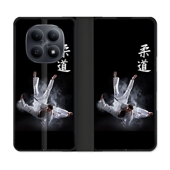 Housse Cuir Portefeuille Pour Xiaomi Redmi Note 15 5G Sport Judo Noir