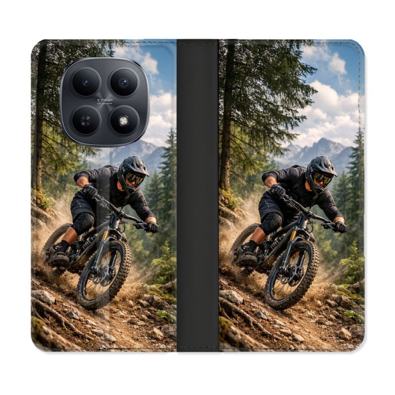 Housse Cuir Portefeuille Pour Xiaomi Redmi Note 15 5G Sport VTT Montagne