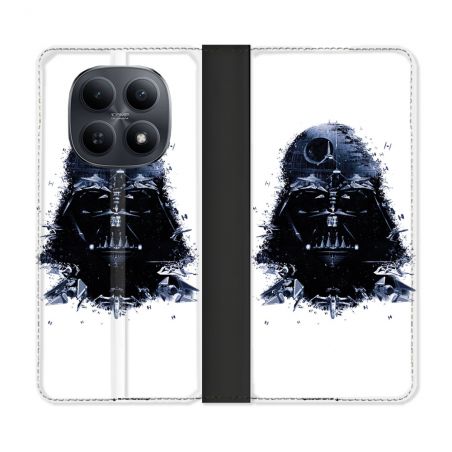 Housse Cuir Portefeuille Pour Xiaomi Redmi Note 15 5G Star Wars - Dark Vador Blanc