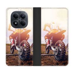 Housse Cuir Portefeuille Pour Xiaomi Redmi Note 15 Pro 4G Moto Cross Soleil