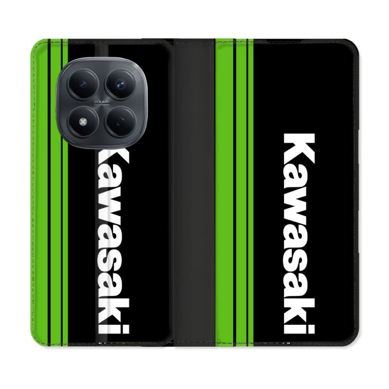 Housse Cuir Portefeuille Pour Xiaomi Redmi Note 15 Pro 4G Moto Kawasaki